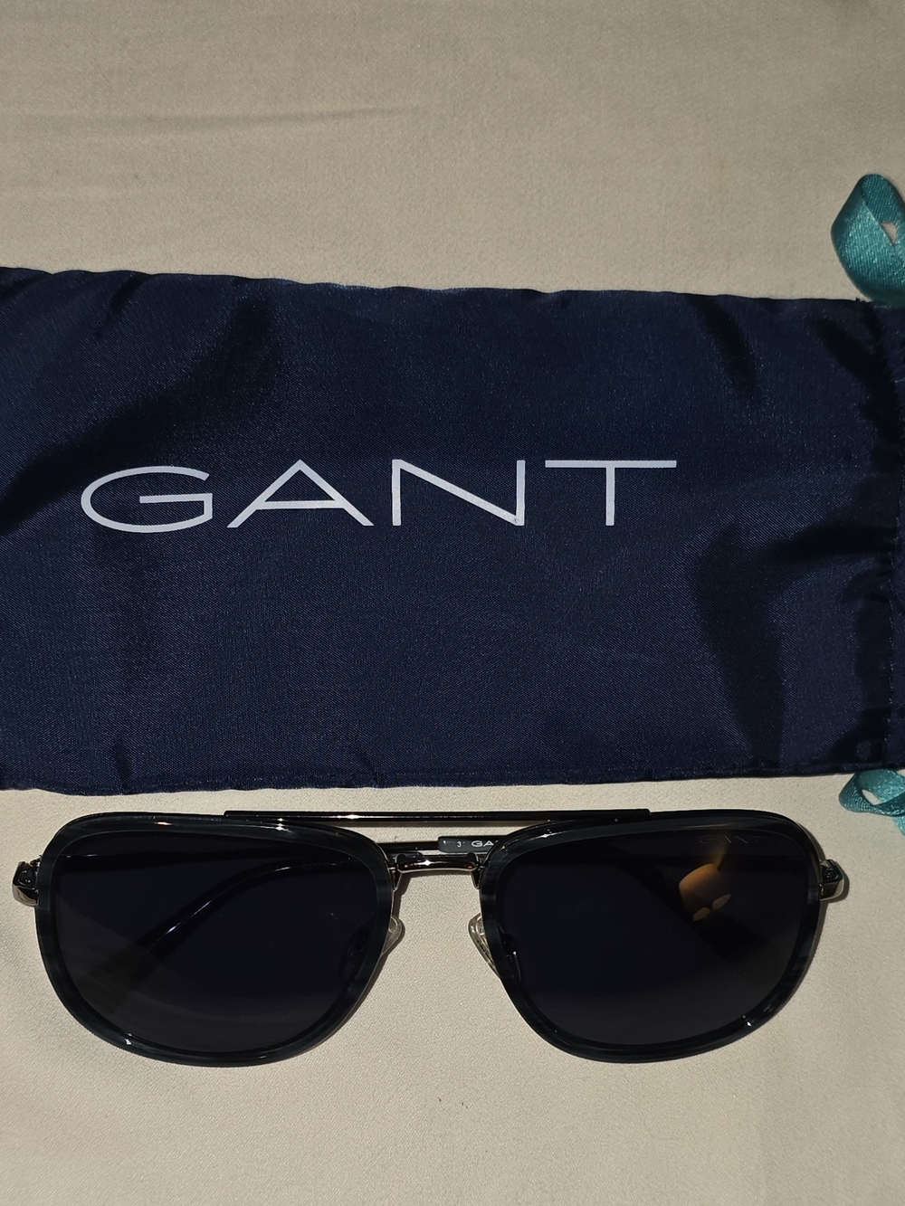 NWOT GANT Conti Senator G20 Flex Aviator Sunglasses Full Set 58-16-140